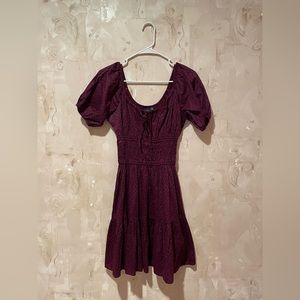 Tie-Front Smocked Waist Mini Dress